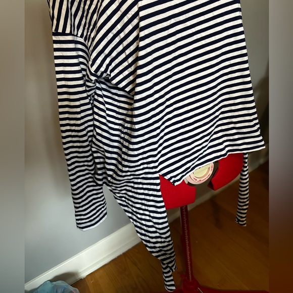 7 for all mankind striped tie front longsleeve size M - Picture 3 of 5